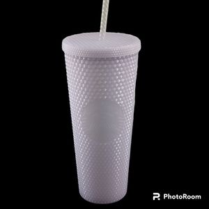 Starbucks 2021 Winter Holiday Iridescent Ice White Lilac Venti Studded Tumbler